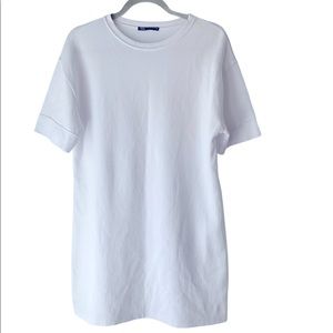 NWOT White Zara Oversize T-Shirt Dress